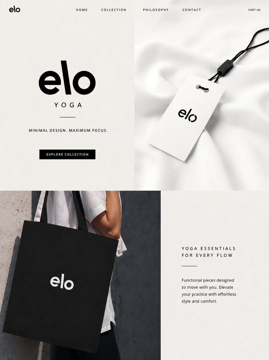 Elo — Logo Design · Yoga Accessories